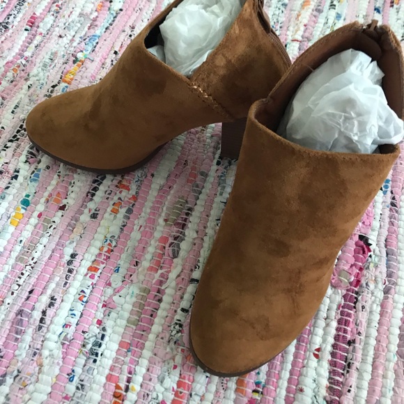 Camel Suede Booties - Picture 2 of 2